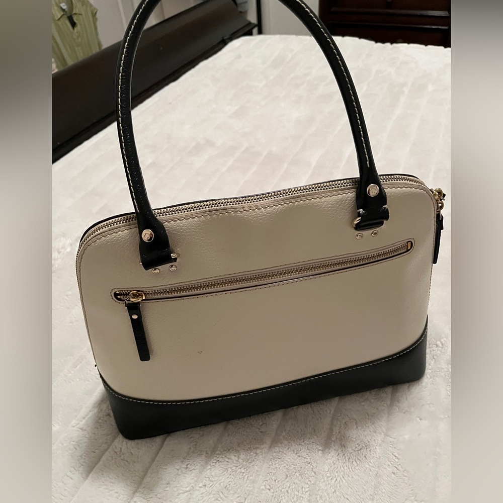 Kate Spade Two-Tone Black and Cream Satchel - Picture 4 of 7